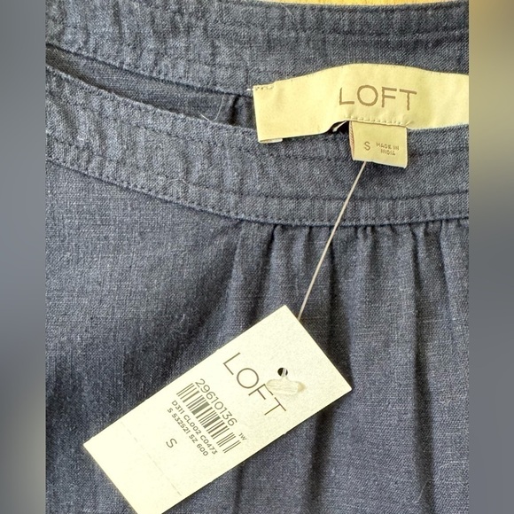 NWT Loft Linen Blend Puff Sleeve Top Small - Picture 4 of 11